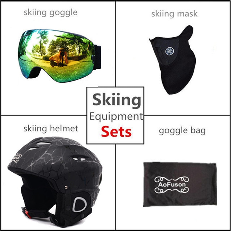 일체형 전문 스키 헬멧 세트 남녀 공용, 스케이트/스케이트 보드 겨울 스포츠 헬멧, 브랜드 스노우 보드 헬멧